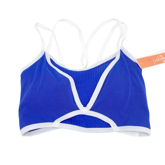 Colsie Women's Contrast Trim Layered Bralette Blue Size XS - Picture 2 of 5